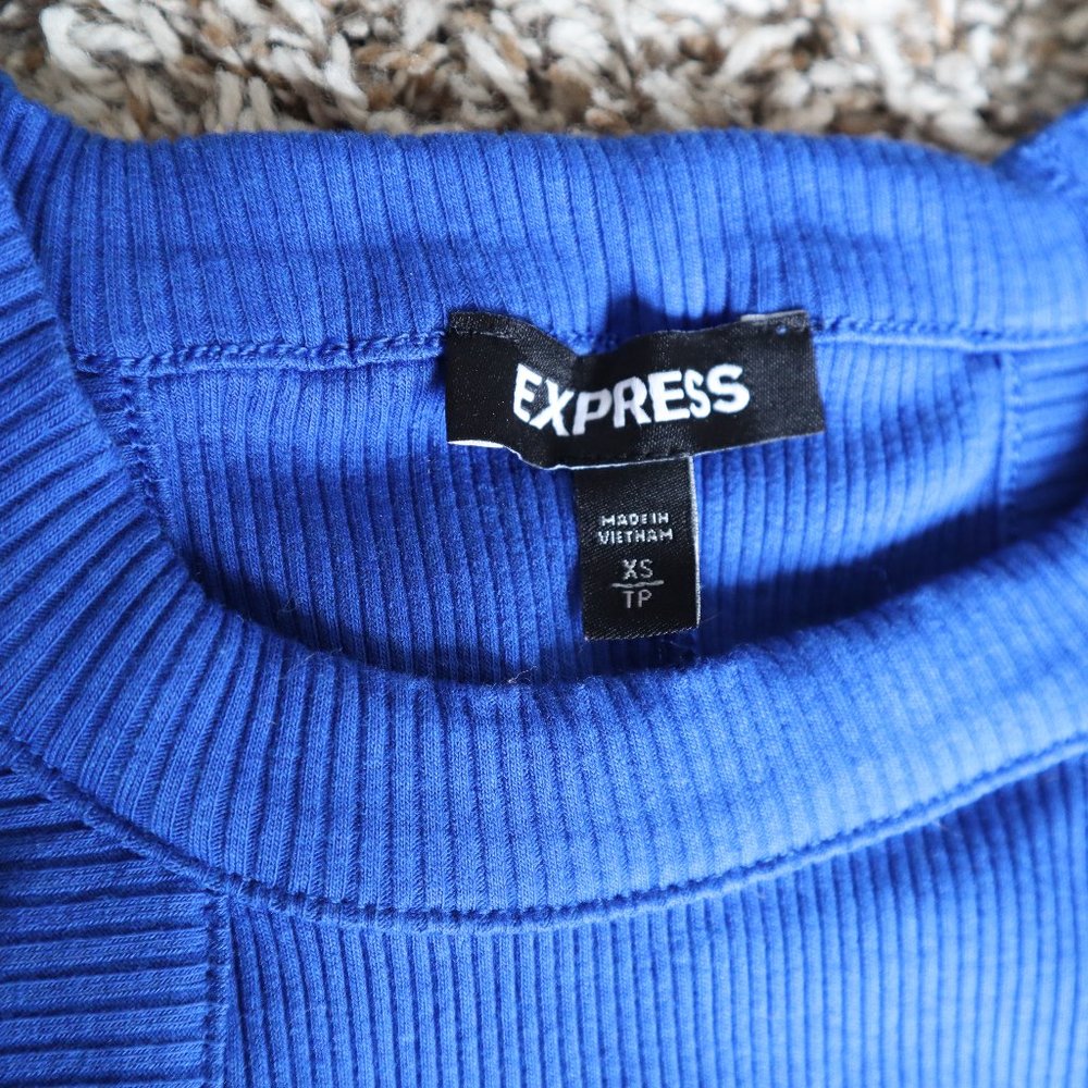 EXPRESS Women Summer Blue Dress Size XS - Picture 12 of 14
